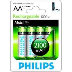 Аккумуляторы и батарейки Philips MultiLife 4xAA 2100 mAh
