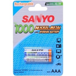 Аккумуляторы и батарейки Sanyo 2xAAA 1000 mAh