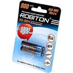 Аккумуляторная батарейка Robiton 2xAAA 900 mAh