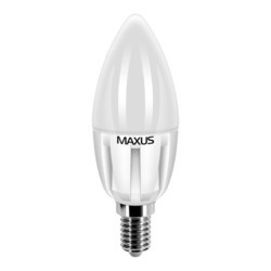 Лампочки Maxus 1-LED-284 C37 CL-F 5W 4100K E14 AL