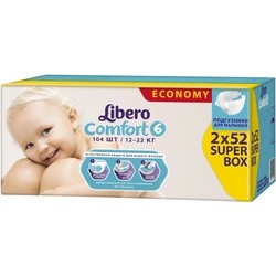 Подгузники Libero Comfort 6 / 104 pcs