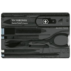 Нож / мультитул Victorinox SwissCard Lite (черный)