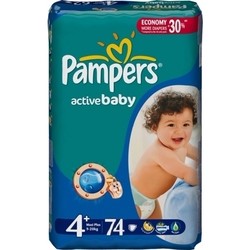 Подгузники Pampers Active Baby 4 Plus / 74 pcs