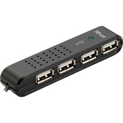 Картридер/USB-хаб Trust Vecco 4 port USB 2.0 mini