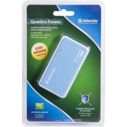 Картридер/USB-хаб Defender Quadro Power