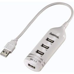Картридер/USB-хаб Hama H-39776 (белый)