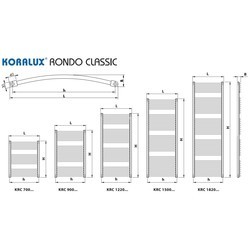 Полотенцесушитель Korado Koralux Rondo Classic KRC 900.600