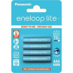 Аккумуляторная батарейка Panasonic Eneloop Lite 4xAAA 550 mAh