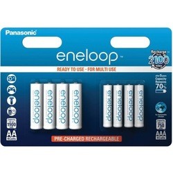 Аккумуляторная батарейка Panasonic Eneloop 4xAA 1900 mAh + Eneloop 4xAAA 750 mAh