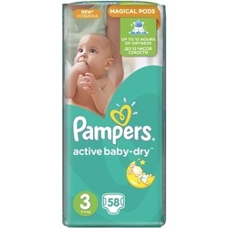 Подгузники Pampers Active Baby-Dry 3 / 58 pcs