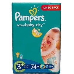 Подгузники Pampers Active Baby-Dry 3 Plus / 74 pcs