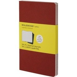 Блокнот Moleskine Set of 3 Ruled Cahier Journals Pocket Red