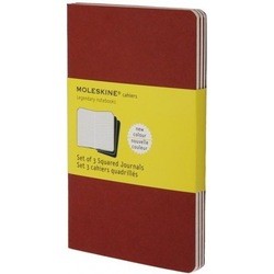 Блокнот Moleskine Set of 3 Squared Cahier Journals Pocket Red