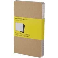 Блокнот Moleskine Set of 3 Squared Cahier Journals Pocket Beige
