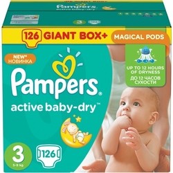 Подгузники Pampers Active Baby-Dry 3 / 126 pcs