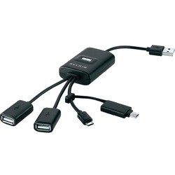 Картридер/USB-хаб Belkin 4-Port Flex Hub