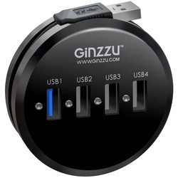 Картридер/USB-хаб Ginzzu GR-314UB