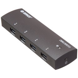 Картридер/USB-хаб Orico AS4P-U3P (черный)