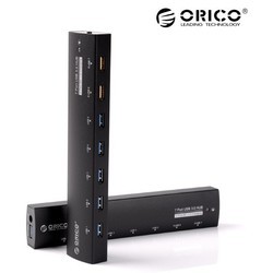 Картридер/USB-хаб Orico AS7C2 (черный)