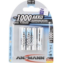 Аккумуляторная батарейка Ansmann 4xAAA 1000 mAh