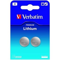 Аккумуляторы и батарейки Verbatim Premium 2xCR2032