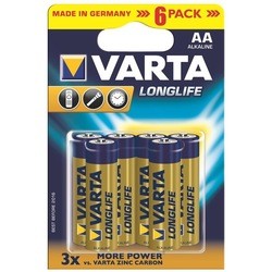 Аккумуляторная батарейка Varta Longlife Extra 6xAA