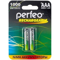 Аккумуляторная батарейка Perfeo 2xAAA 1000 mAh