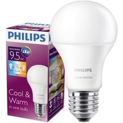 Лампочка Philips LED Scene Switch A60 9.5W 3000K/6500K E27