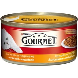 Корм для кошек Gourmet Canned Gravy Chicken/Turkey 0.195 kg
