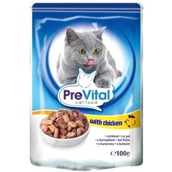 Корм для кошек PreVital Packaging Pouch Sauce Chicken 0.1 kg