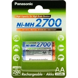 Аккумуляторная батарейка Panasonic High Capacity 2xAA 2700 mAh