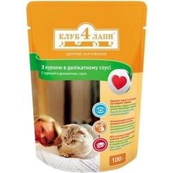 Корм для кошек Club 4 Paws Packaging Chicken in Delicate Sauce 0.1 kg