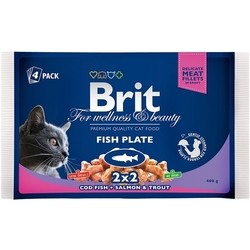 Корм для кошек Brit Premium Pouches Fish Plate 0.1 kg
