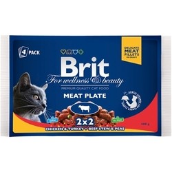 Корм для кошек Brit Premium Pouches Meat Plate 0.1 kg
